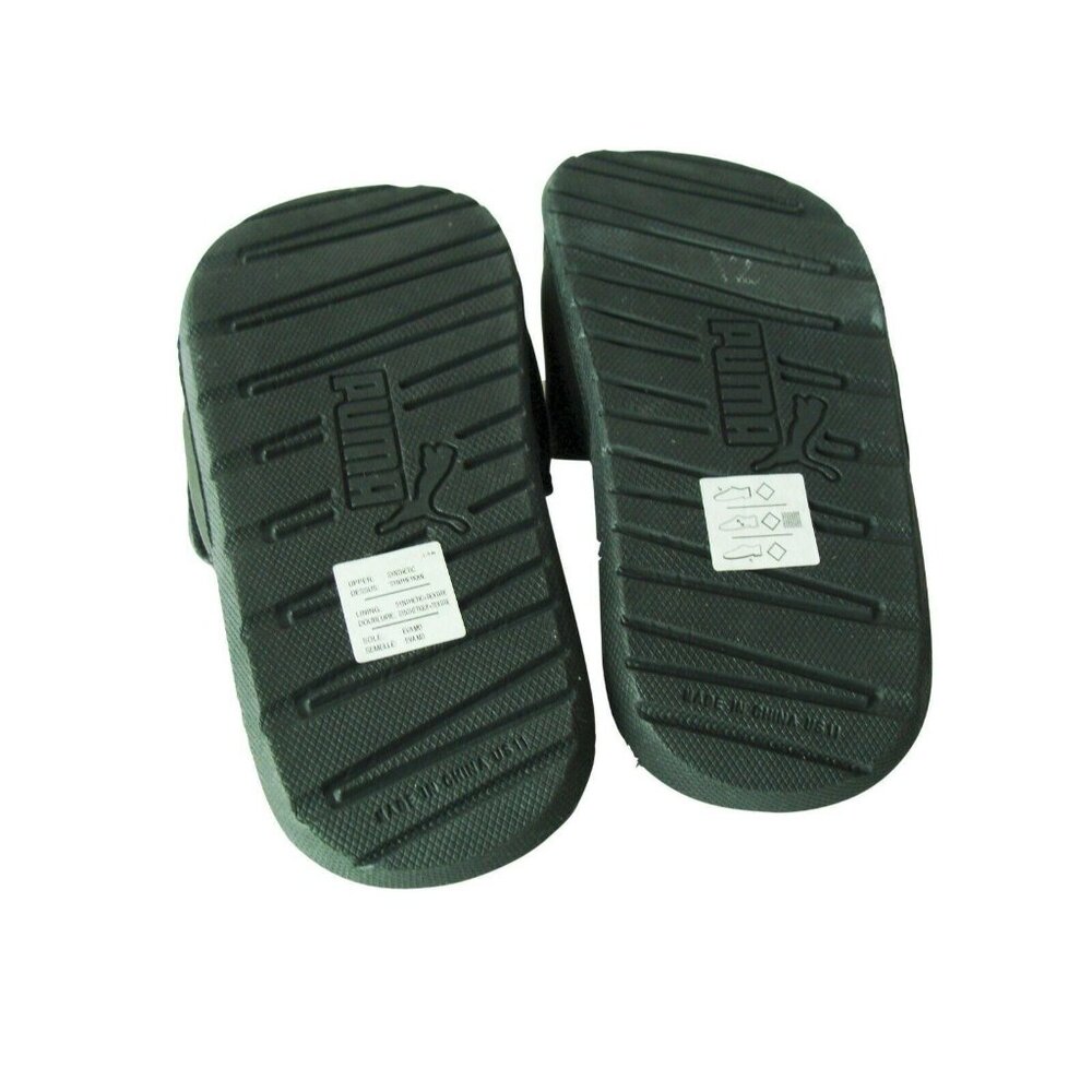 Puma Big Boys Slide Sandals Size 11 Black - Picture 4 of 7